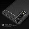 Brushed Texture Carbon Fiber Shockproof TPU Case for Huawei P30 (Navy Blue)