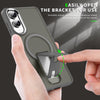 For Samsung Galaxy S25 Ultra 5G Acrylic Hybrid TPU MagSafe Holder Phone Case(Dark Night Purple)