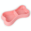 Pink Double Dog Bowl, Eco-Friendly Plastic, Small/Medium Pets
