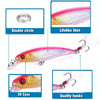 HENGJIA MI094 Simulation Laser Fake Lures Minnow Fishing Baits, Color: 8