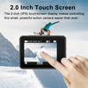 5K/30FPS WIFI HD Anti-Shake Remote Touch Dual-Screen IP68 Waterproof Sports Camera, Style: Camera + 64G Card
