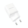 Borofone BN7 PD20W + QC3.0 Dual Ports Travel Charger, EU Plug(White)