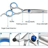 2pcs / Set Professional Hair Cutting Thinning Scissor Hairdressing Flat Shear Scissors Kit(Gold Silver)