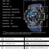 SMAEL 8049 Waterproof Sports Watch Men Multi-function Night Light Electronic Watch(Black Gold)
