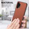 For Samsung Galaxy A32 4G Twill Fabric Leather Skin Back Phone Case(Brown)