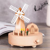 Windmill Shape Home Decor Originality  Wooden Musical  Boxes