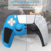 For Sony PS5 Splicing Color Silicone Gamepad Protective Case with Rocker Caps(Blue Black)