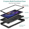 For Samsung Galaxy Tab A8 10.5 2021 Silicone + PC Shockproof Protective Tablet Case with Holder(Black)