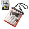 Multipurpose Single Shoulder Outdoor Transparent Waterproof Bag for Mobile Phone Small Objects(Orange)