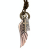 Personalized Angel Wings Pendant Adjustable Simple Long Necklace(Red Bronze)