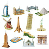 3 PCS 3D Puzzle Mini World Building Model Children Assembling Intellectual Toys(Arc de Triomphe)