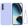 For Samsung Galaxy A36 Pure Color Liquid Silicone Shockproof Full Coverage Phone Case(Purple)