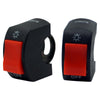 5 PCS Motorcycle Handlebar Tap Switch LED Headlight Break Extinguishing Fire Double Flash Switch(Black Button)