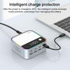 WLX-M8 120W Smart Digital Display Multi-Port Desktop Charger Dock Station, UK Plug(Grey White)