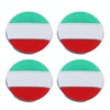 4 PCS Italy Flag Metal Car Sticker Wheel Hub Caps Centre Cover Decoration