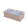 Foldable Drawer Clothes Storage Box, Spec: 8 Grids (Linen)