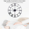 40cm Retro Living Room Iron Round Roman Numeral Mute Decorative Wall Clock (Bronze)