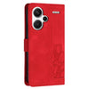 For Redmi Note 13 Pro+ 5G Tulips Embossed Leather Phone Case with Lanyard(Red)