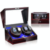 Electric Motor Rotating Watch Box Automatic Mechanical Watch Shaker, US / EU / UK Plug(Ebony)