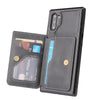 For Samsung Galaxy Note10+ Calf Texture Magnetic Card Bag PU Phone Case(Black)