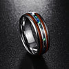 Ceramic Tungsten Steel Dragon Texture Ring for Men, Ring Size:6