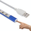 Portable Touch Switch  USB LED Light, 10-LED, 1W, White Light(Blue)