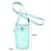 Mesh Fabric Diagonal Outdoor Water Bottle Bag Universal Children Thermos Cup Cover(Navy Green)