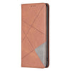 For Samsung Galaxy A56 5G Rhombus Texture Magnetic Leather Phone Case(Brown)