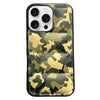 For iPhone 13 Pro Max Camouflage Eiderdown Airbag Phone Case(Green-A)