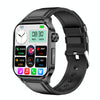 ET580 2.04 inch AMOLED Screen Sports Smart Watch Support Bluetooth Call /  ECG Function(Black Leather Band)