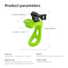TELESIN Action Camera Mount Silicone Adjustable Mini Flexible Bracket For GoPro HERO / Insta360 / DJI Action Camera(Black)