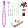 USB Plug Aluminum Nail Drill Machine Electric Manicure Milling Cutter Set(Pink)