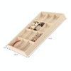 Suede Jewelry Storage Tray Necklace Pendant Bracelet Bangle Display Case, Size: 30 Grid(Beige)