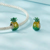 S925 Sterling Silver Platinum Gradient Pineapple DIY Beads(SCC2833)