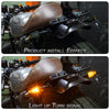 2 PCS KC025 Motorcycle 14LED Turn Signal Light(Black Shell + Yellow Lens)