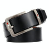Dandali L8036 Men Casual Antique Pin Buckle Leather Belt Waistband, Length: 115cm (Black)