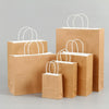 10 PCS Elegant Kraft Paper Bag With Handles for Wedding/Birthday Party/Jewelry/Clothes, Size:12x15x6cm(Yellow)