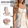 For Samsung Galaxy S21 FE 5G Crossbody Dual-buckle Wallet RFID Back Leather Phone Case(Rose Gold)