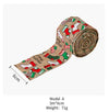5m X 6cm Christmas Imitation Hemp  Ribbon Gift Decoration Ribbon(B Alphabet)