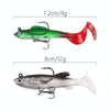 5pcs Roadrunner Soft Lures Leadheads Luminous Lures(Red White T Tail)