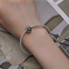 SCC2446 Sterling Silver S925 Hollow Blue and White Interval Zircon Flower Bracelet Beads