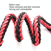 Braided Dog Lead, Red & Black, Medium (120cm) - Strong & Durable