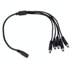 5.5x2.1mm DC Power Splitter Cable 1F to 5M - 42cm Black