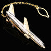 Men Business Formal Wedding Tie Clips, Color: Gold Aircraft