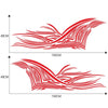 2 PCS/Set D-752 Lines Pattern Car Modified Decorative Sticker(Red)