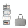 13552A Travel Waterproof Foldable Toiletry Bag Cosmetic Bag with Hook, Color: Grey