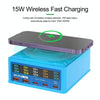 RELIFE RL-304R 5-Port 260W GaN Smart USB Fast Charger With 15W Wireless Chargind LCD Display(US Plug)