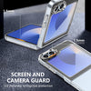 For Samsung Galaxy Z Flip6 lce Folding Series Integrated Clear PC Phone Case(Silver)