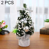 20cm Mini Christmas Decoration Tree Christmas Day Shopping Mall Decorative Props(Silver)