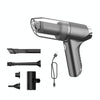 SUITU ST-6671 Wireless Car Vacuum Cleaner Small Handheld Blowing and Suction Dual Use, Style: Brushless Silver Gray+Floor Brush